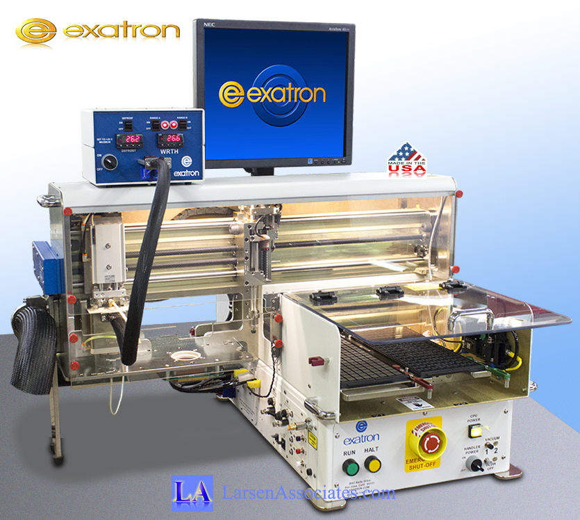 Exatron Mini Tabletop Desktop IC Handler for Lab use with single site, single thermal head, dual trays Lab use desktop